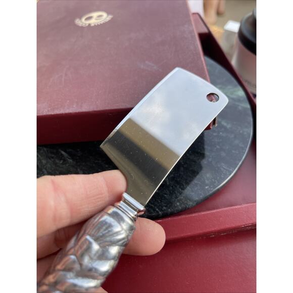 NEW ARTHUR COURT Rope Cheese‎ Knife 2 Pc Set With Green Marble Plate Charcuterie - Picture 7 of 7